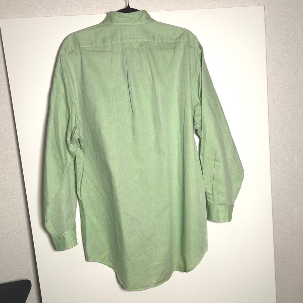Ralph Lauren Men's Large Yarmouth 16 1/2 33 Green Long Sleeve Button Dress shirt - Picture 2 of 8